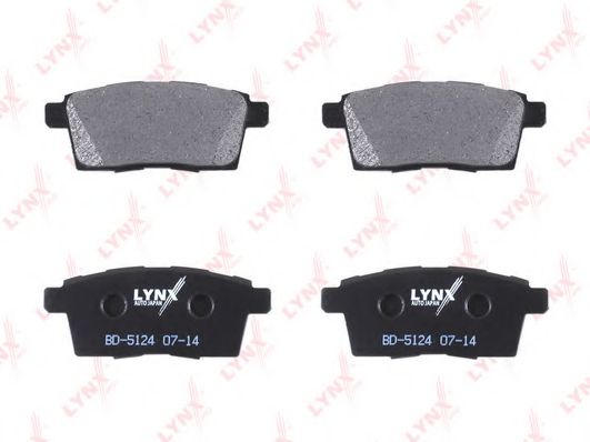 Комплект тормозных колодок, дисковый тормоз LYNXauto BD5124