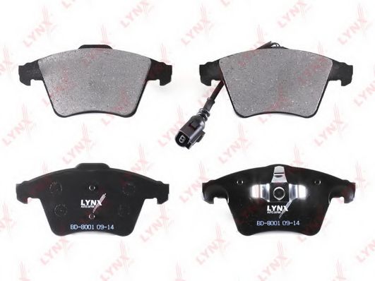 Комплект тормозных колодок, дисковый тормоз LYNXauto BD8001