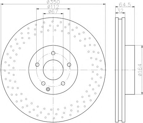 Тормозной диск HELLA PAGID 8DD 355 123-012