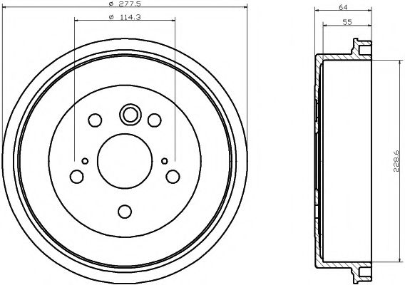 Тормозной барабан HELLA PAGID 8DT 355 300-031