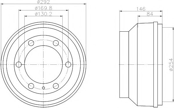 Тормозной барабан HELLA PAGID 8DT 355 300-221