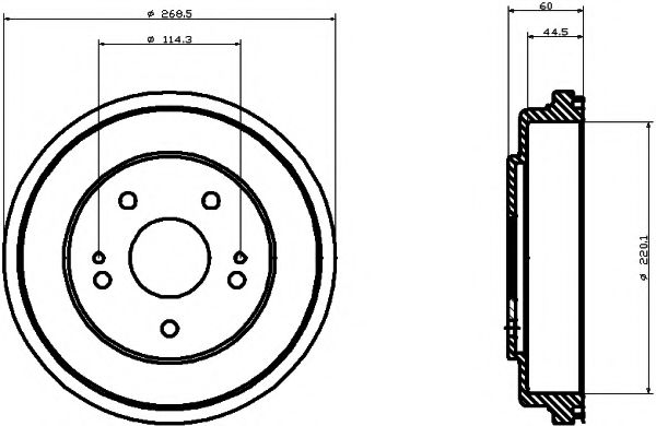 Тормозной барабан HELLA PAGID 8DT 355 300-291