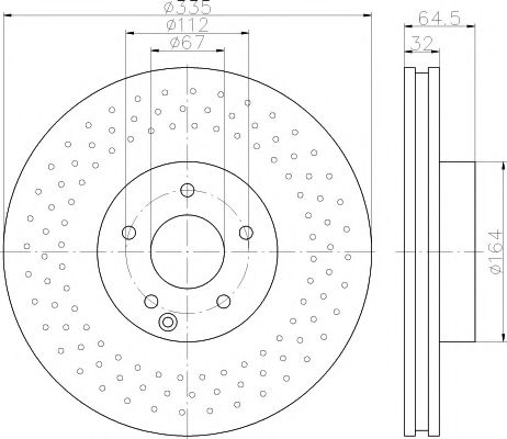 Тормозной диск HELLA PAGID 8DD 355 115-011