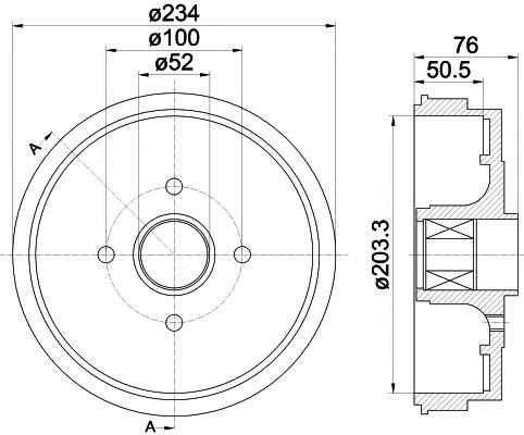 Тормозной барабан HELLA PAGID 8DT 355 300-671