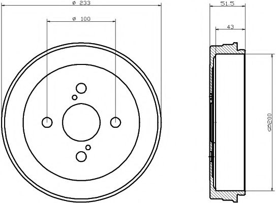 Тормозной барабан HELLA PAGID 8DT 355 300-791