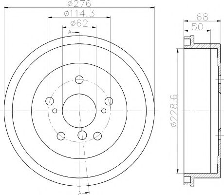 Тормозной барабан HELLA PAGID 8DT 355 300-801