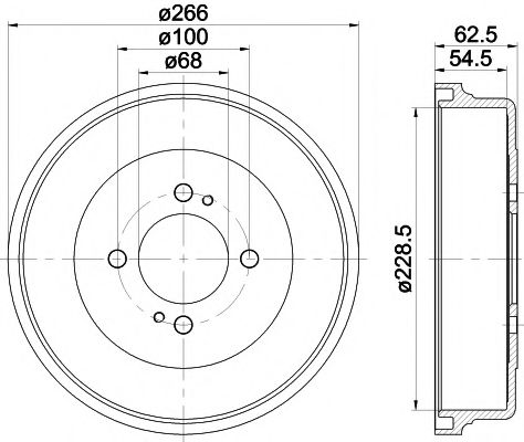 Тормозной барабан HELLA PAGID 8DT 355 300-821