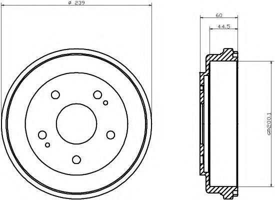 Тормозной барабан HELLA PAGID 8DT 355 300-941