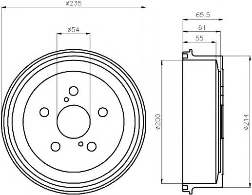 Тормозной барабан HELLA PAGID 8DT 355 301-511