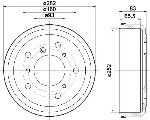 Тормозной барабан HELLA PAGID 8DT 355 301-651
