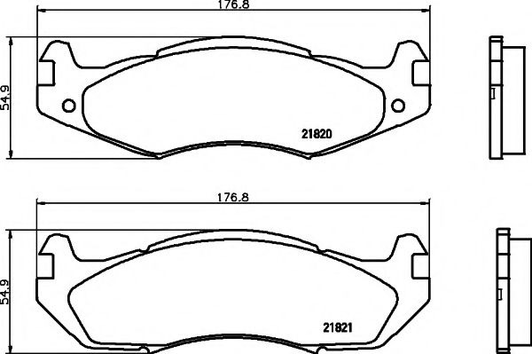 Комплект тормозных колодок, дисковый тормоз HELLA PAGID 8DB 355 006-371