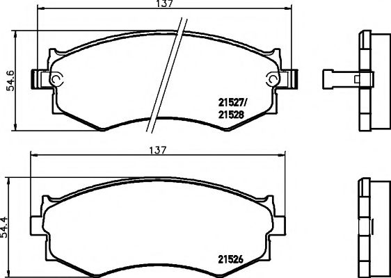 Комплект тормозных колодок, дисковый тормоз HELLA PAGID 8DB 355 006-421