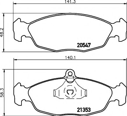 Комплект тормозных колодок, дисковый тормоз HELLA PAGID 8DB 355 007-531