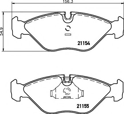 Комплект тормозных колодок, дисковый тормоз HELLA PAGID 8DB 355 007-591