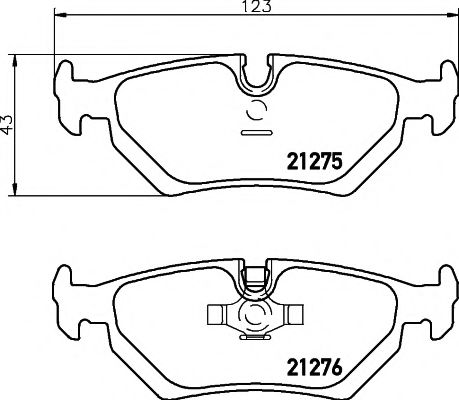 Комплект тормозных колодок, дисковый тормоз HELLA PAGID 8DB 355 006-841