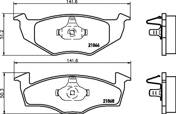 Комплект тормозных колодок, дисковый тормоз HELLA PAGID 8DB 355 008-351