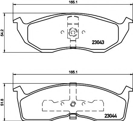 Комплект тормозных колодок, дисковый тормоз HELLA PAGID 8DB 355 007-941