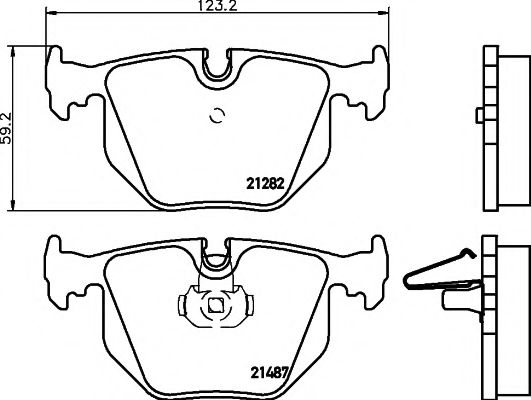 Комплект тормозных колодок, дисковый тормоз HELLA PAGID 8DB 355 008-091