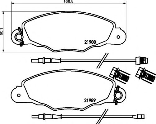 Комплект тормозных колодок, дисковый тормоз HELLA PAGID 8DB 355 009-811