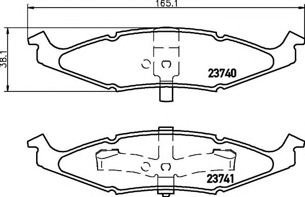 Комплект тормозных колодок, дисковый тормоз HELLA PAGID 8DB 355 010-081