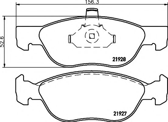 Комплект тормозных колодок, дисковый тормоз HELLA PAGID 8DB 355 010-181