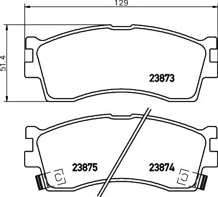 Комплект тормозных колодок, дисковый тормоз HELLA PAGID 8DB 355 010-251