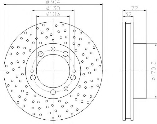 Тормозной диск HELLA PAGID 8DD 355 104-731