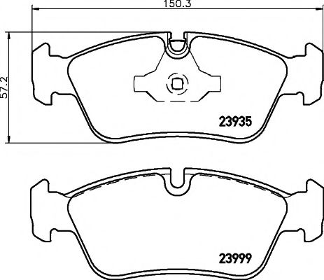 Комплект тормозных колодок, дисковый тормоз HELLA PAGID 8DB 355 011-281