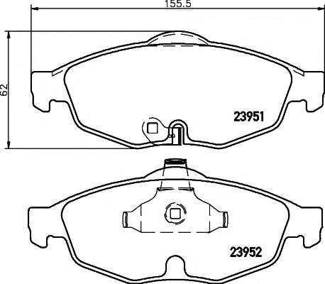 Комплект тормозных колодок, дисковый тормоз HELLA PAGID 8DB 355 011-991