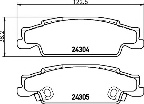 Комплект тормозных колодок, дисковый тормоз HELLA PAGID 8DB 355 006-801