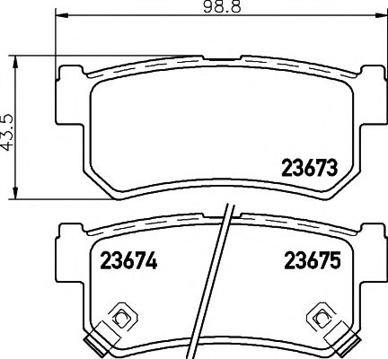 Комплект тормозных колодок, дисковый тормоз HELLA PAGID 8DB 355 012-501