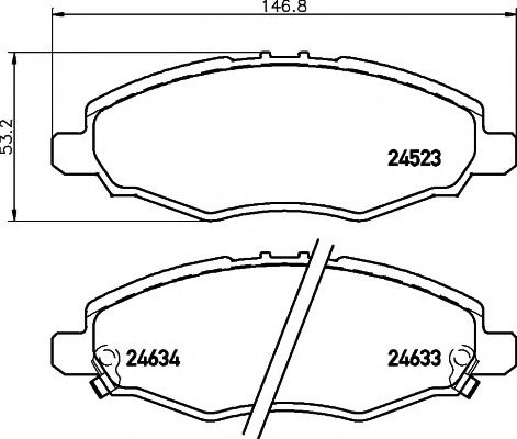 Комплект тормозных колодок, дисковый тормоз HELLA PAGID 8DB 355 013-181