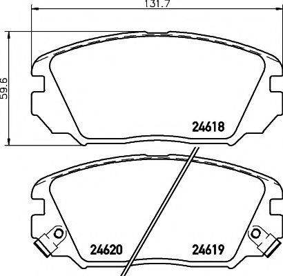Комплект тормозных колодок, дисковый тормоз HELLA PAGID 8DB 355 013-531