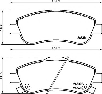 Комплект тормозных колодок, дисковый тормоз HELLA PAGID 8DB 355 013-611