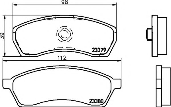 Комплект тормозных колодок, дисковый тормоз HELLA PAGID 8DB 355 014-011