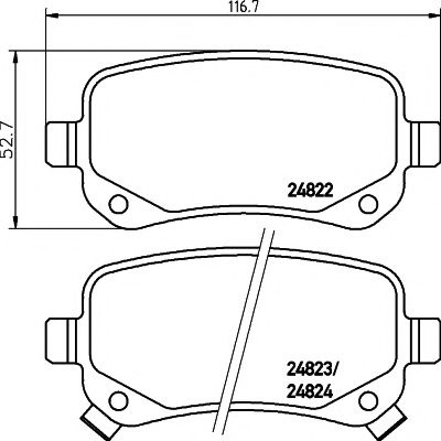 Комплект тормозных колодок, дисковый тормоз HELLA PAGID 8DB 355 014-331