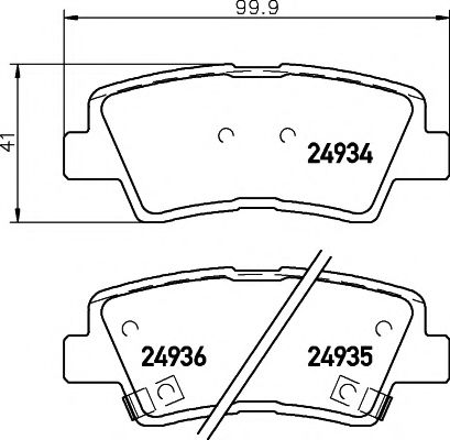 Комплект тормозных колодок, дисковый тормоз HELLA PAGID 8DB 355 014-571