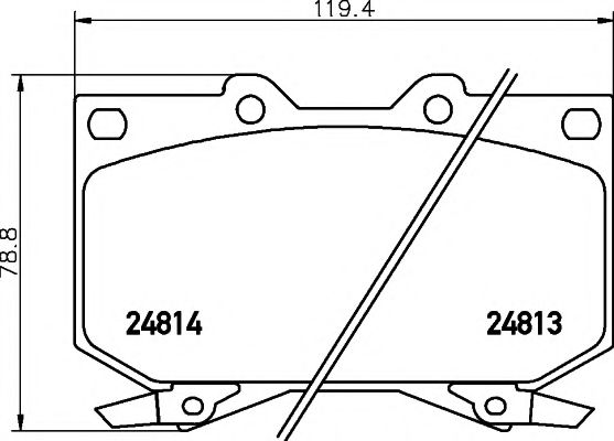 Комплект тормозных колодок, дисковый тормоз HELLA PAGID 8DB 355 014-711