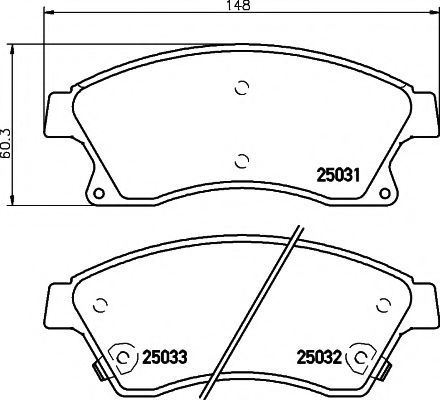 Комплект тормозных колодок, дисковый тормоз HELLA PAGID 8DB 355 015-231