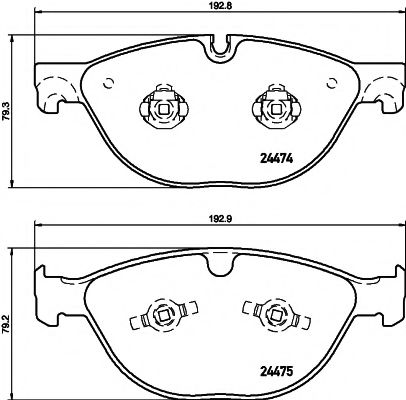 Комплект тормозных колодок, дисковый тормоз HELLA PAGID 8DB 355 015-701