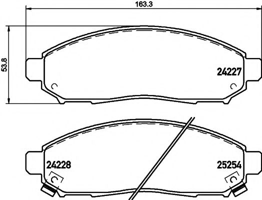 Комплект тормозных колодок, дисковый тормоз HELLA PAGID 8DB 355 016-121