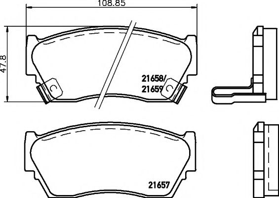 Комплект тормозных колодок, дисковый тормоз HELLA PAGID 8DB 355 016-351