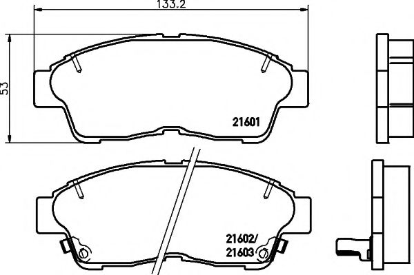 Комплект тормозных колодок, дисковый тормоз HELLA PAGID 8DB 355 016-421