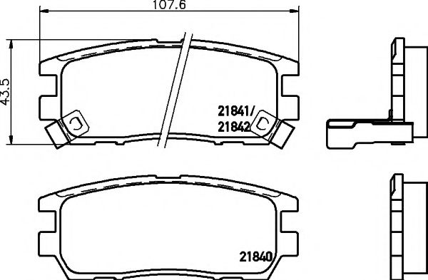 Комплект тормозных колодок, дисковый тормоз HELLA PAGID 8DB 355 016-471