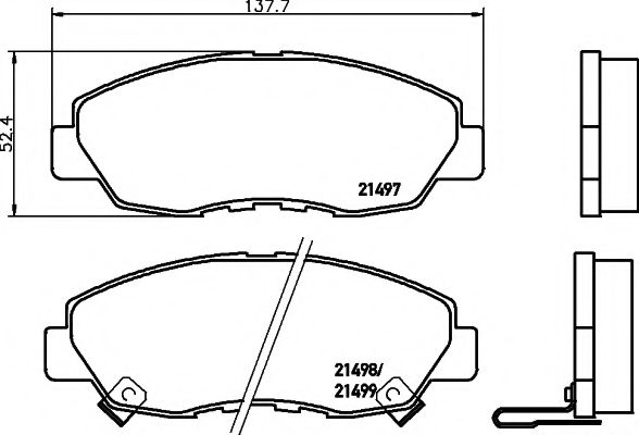 Комплект тормозных колодок, дисковый тормоз HELLA PAGID 8DB 355 016-511