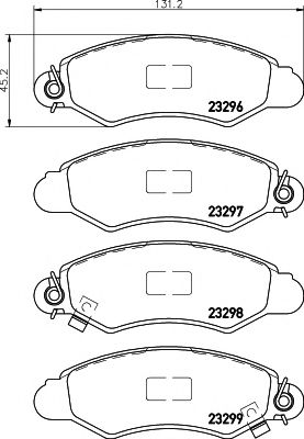 Комплект тормозных колодок, дисковый тормоз HELLA PAGID 8DB 355 017-011