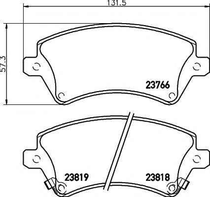 Комплект тормозных колодок, дисковый тормоз HELLA PAGID 8DB 355 017-241