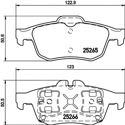 Комплект тормозных колодок, дисковый тормоз HELLA PAGID 8DB 355 017-341