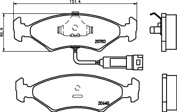 Комплект тормозных колодок, дисковый тормоз HELLA PAGID 8DB 355 017-371