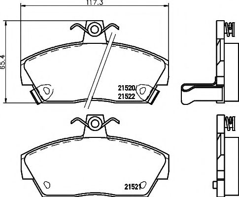 Комплект тормозных колодок, дисковый тормоз HELLA PAGID 8DB 355 018-161